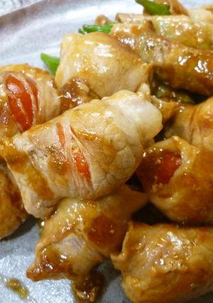 プチトマトの豚バラ巻き焼き-レシピのメイン写真
