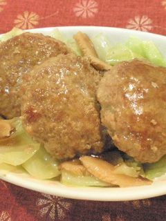豚ひき肉ハンバーグのオイスターソース煮♪-レシピのメイン写真