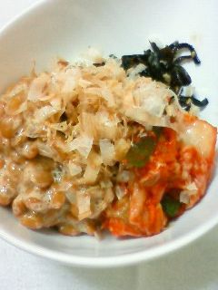 納豆とこんぶとキムチ丼*゚-レシピのメイン写真