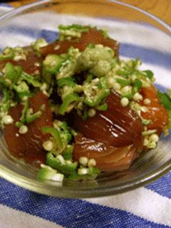 マグロの漬け 刻みオクラ和え-レシピのメイン写真