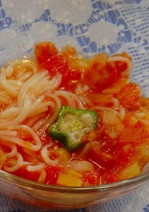 乳卵アレルギー　トマトで素麺-レシピのメイン写真