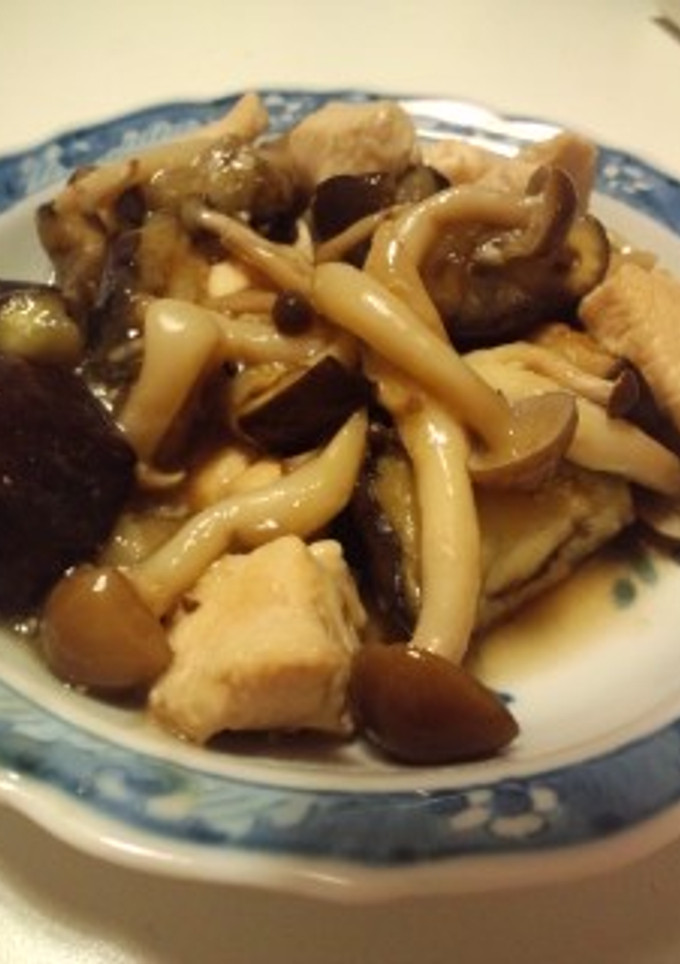 なすとしめじと鶏肉のとろみ炒め-レシピのメイン写真