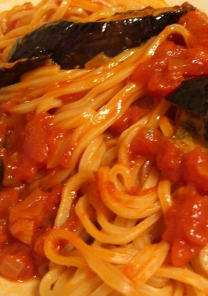 トマトと揚げナスの絶品パスタ-レシピのメイン写真