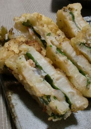レンコンとたたき海老のはさみ揚げ-レシピのメイン写真