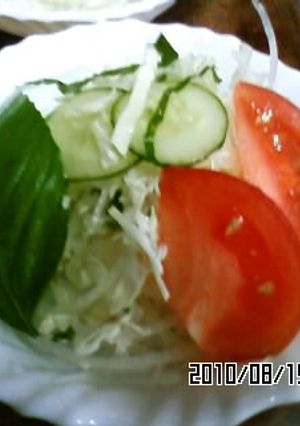 ♣生バジル入り野菜サラダ-レシピのメイン写真