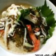 ♦エノキ茸ともずくの酢の物