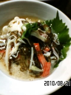 ♦エノキ茸ともずくの酢の物-レシピのメイン写真