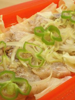 ルクエひとつで、たれがけ豚肉の蒸し物。-レシピのメイン写真