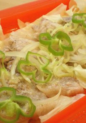 ルクエひとつで、たれがけ豚肉の蒸し物。-レシピのメイン写真