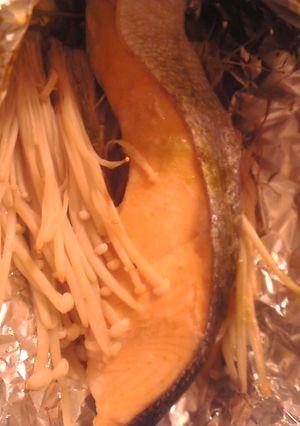 塩鮭とえのきだけの昆布茶オーブン焼き-レシピのメイン写真