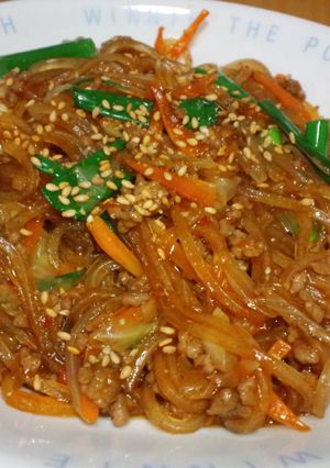 マロニーちゃんと挽き肉のピリ辛炒め煮-レシピのメイン写真