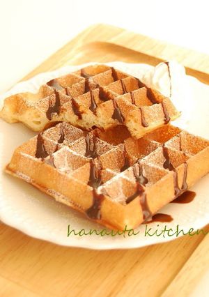 サクふわ♪カフェ風ブリュッセルワッフル-レシピのメイン写真