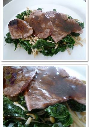 バルサミコソースで頂く･･お肉のソテ～♪-レシピのメイン写真