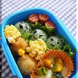 *デコ弁*枝豆トリオくん彩りごはん