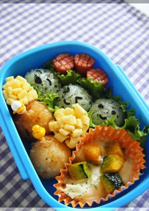 ＊デコ弁＊枝豆トリオくん彩りごはん-レシピのメイン写真