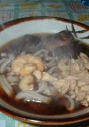 わたなべ流。なんちゃって手打ち蕎麦を使ったあったかお蕎麦-レシピのメイン写真