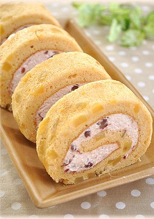 栗ときな粉のロールケーキ-レシピのメイン写真