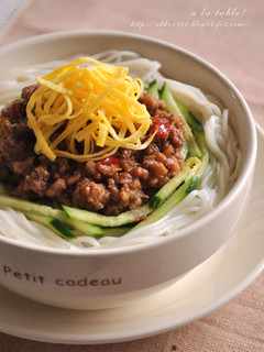 ピリ辛肉味噌そうめん-レシピのメイン写真
