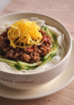 ピリ辛肉味噌そうめん-レシピのメイン写真