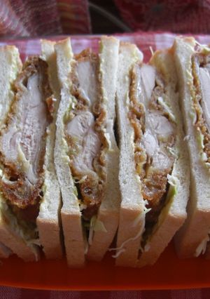 ソースチキンカツサンド♪-レシピのメイン写真