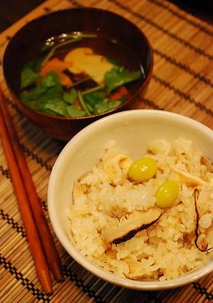 ぎんなん入り松茸ご飯-レシピのメイン写真