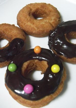 ＨＭでチョコがけドーナツ-レシピのメイン写真