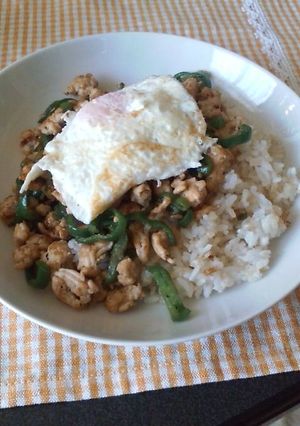 鶏ひき肉の香菜炒め-レシピのメイン写真
