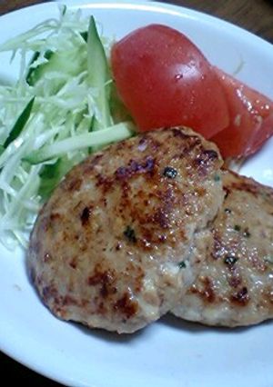 簡単！鶏ミンチで和風（つくね）ハンバーグ-レシピのメイン写真