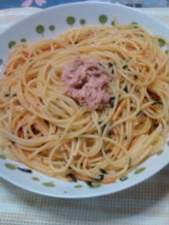 簡単★食べるラー油でお茶漬けパスタ-レシピのメイン写真