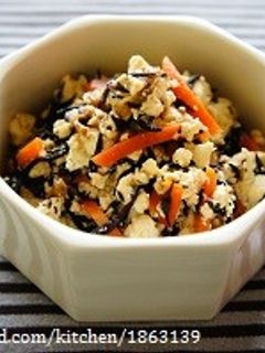ひじきの煮物リメイク☆ひじき炒り豆腐-レシピのメイン写真