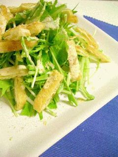シャキシャキ水菜のマヨポンサラダ-レシピのメイン写真