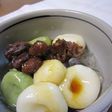 ところ天・白玉・金時豆で冷やしぜんざい