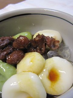 ところ天・白玉・金時豆で冷やしぜんざい-レシピのメイン写真