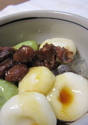 ところ天・白玉・金時豆で冷やしぜんざい-レシピのメイン写真
