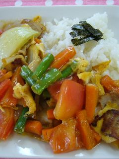 余った野菜炒めde天津飯☆-レシピのメイン写真