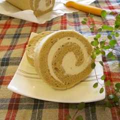 รูปของ 甘みあっさりモカロールケーキ♪