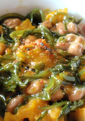 かぼちゃ煮めかぶ納豆-レシピのメイン写真