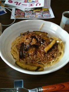 麻婆茄子ソースの中華風スパゲティ-レシピのメイン写真