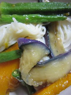 そうめんwith野菜の素揚げ天つゆ漬 -レシピのメイン写真