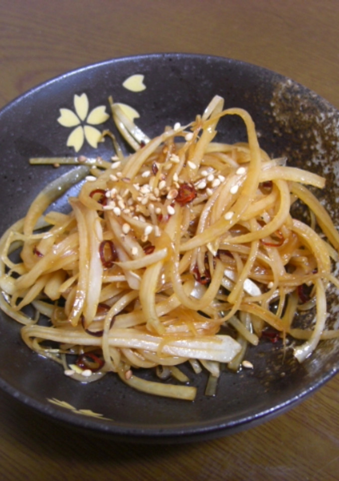 残り野菜で失敗なし！大根の皮のキンピラ-レシピのメイン写真