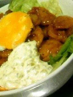 スイート エビチリ 丼 カフェ風-レシピのメイン写真