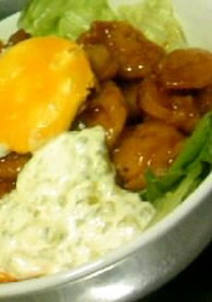 スイート　エビチリ　丼　カフェ風-レシピのメイン写真