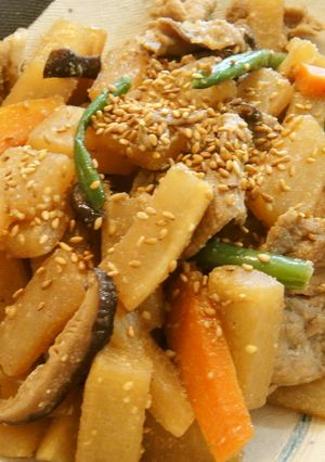 大根と豚肉のこっくり甘辛炒め煮-レシピのメイン写真
