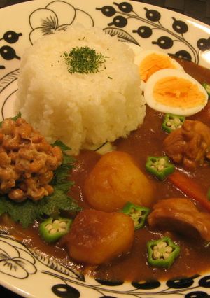 超イケる!おうちカレーにトッピング納豆♥-レシピのメイン写真