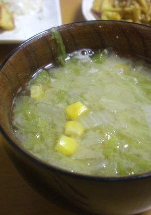 余ったとうもろこしＤＥ簡単味噌汁♪-レシピのメイン写真