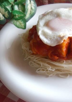 チキントマト煮そうめん♪-レシピのメイン写真