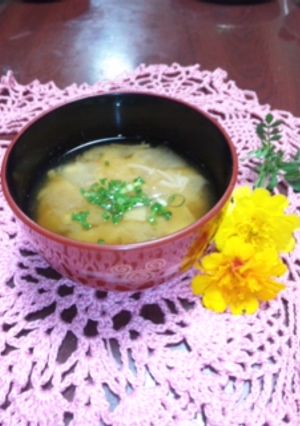 エコ？？お味噌汁♪冬瓜のワタ♪-レシピのメイン写真