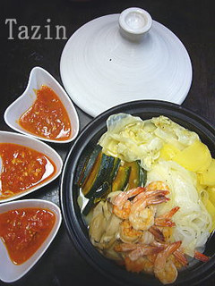 タジン鍋☆海老と野菜のワイン蒸し-レシピのメイン写真