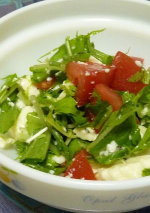 水菜とトマトDEイタリアンサラダ-レシピのメイン写真