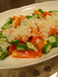 *簡単*オクラ+トマトのサラダ-レシピのメイン写真
